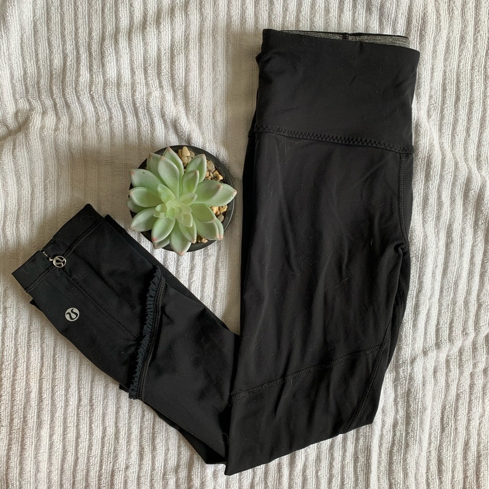 lululemon Run Inspire Crop Size 4 Black